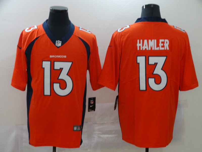 Men's Denver Broncos KJ Hamler #13 Orange Jersey